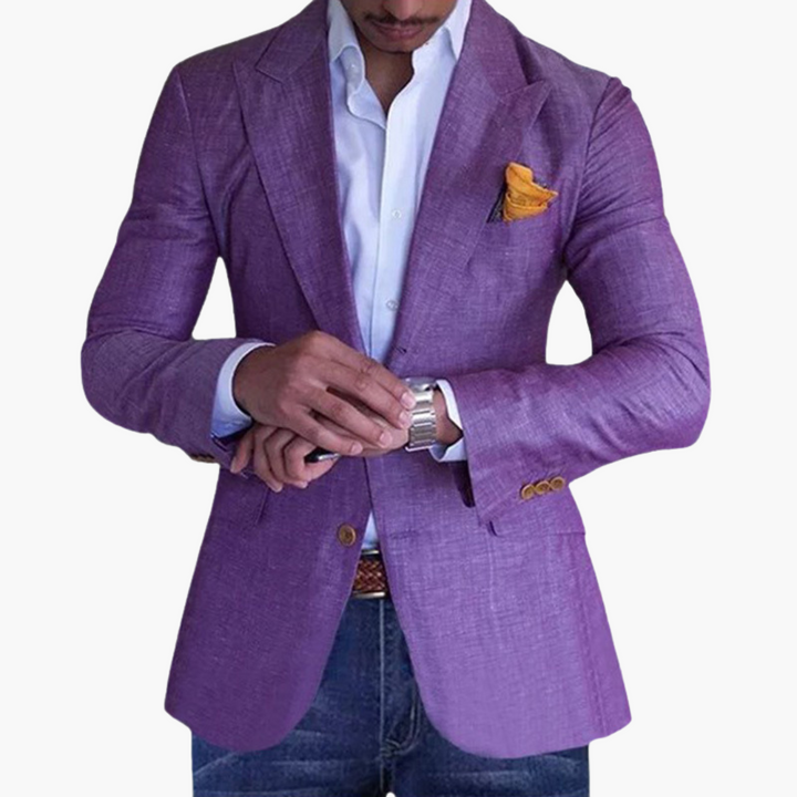 Blazer Uomo Lino Slim Fit Monopetto Estivo Elegante | Altivaro