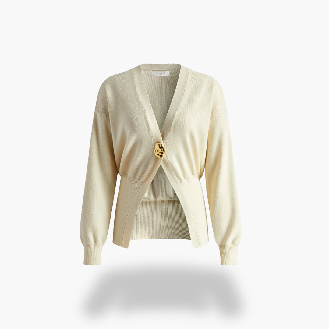Women's Long Knit Cardigan with Front Closure | Altivaro