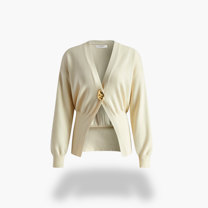 Women's Long Knit Cardigan with Front Closure | Altivaro