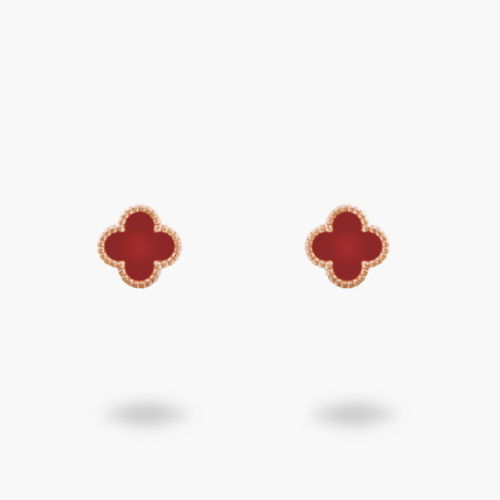 Orecchini Fiore con Bordo Dorato | Altivaro