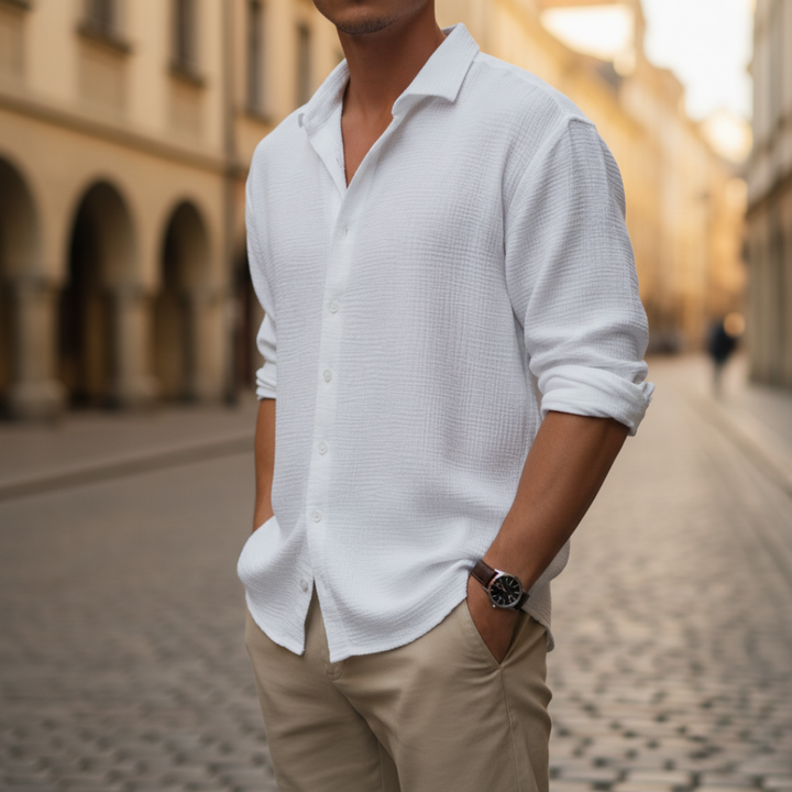 Camicia Uomo Lino Maniche Lunghe | Altivaro