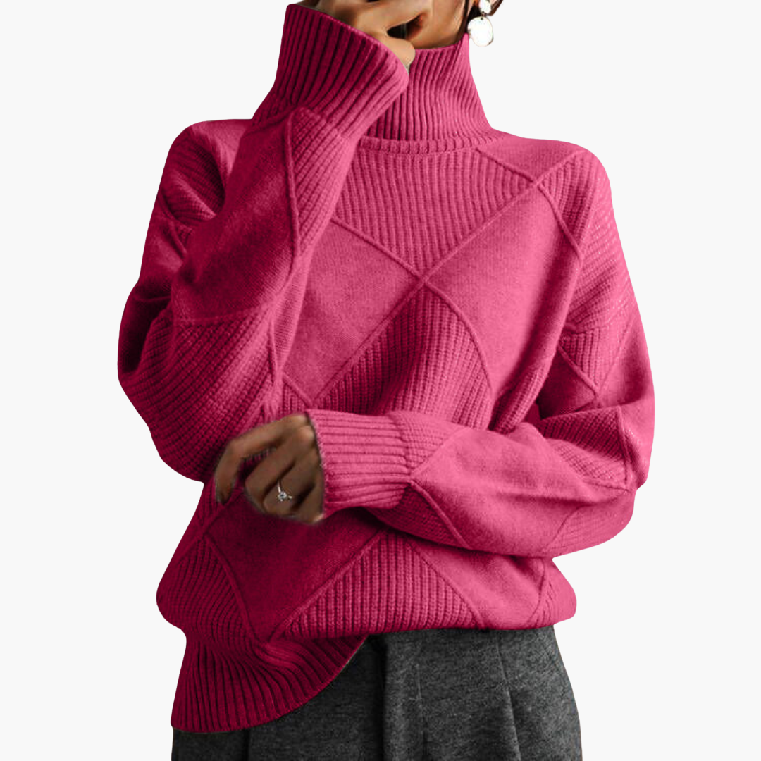 Maglione Dolcevita Donna Lavorato a Maglia  | Altivaro