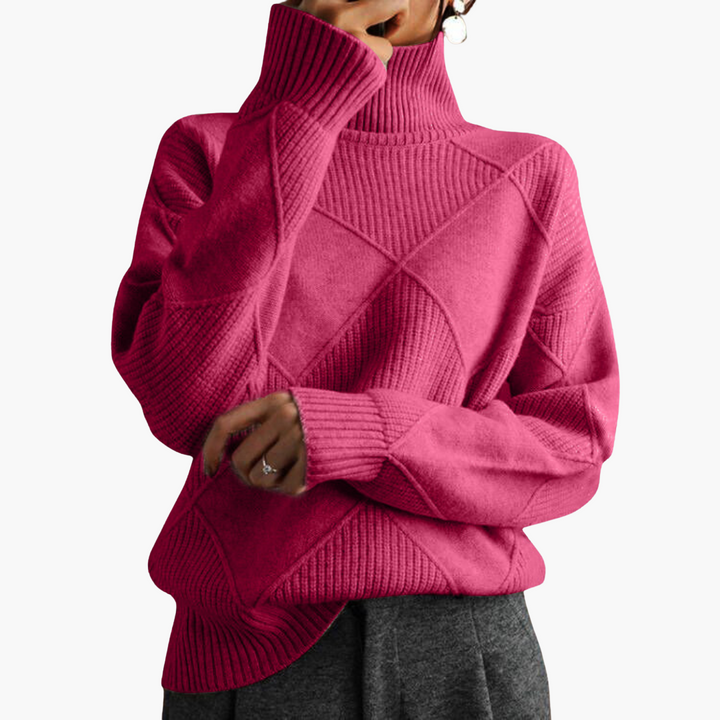 Maglione Dolcevita Donna Lavorato a Maglia  | Altivaro