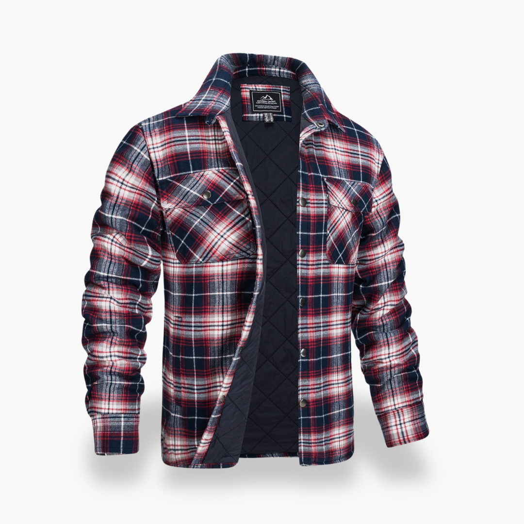 Men's Quilted Flannel Winter Shirt Jacket | Altivaro