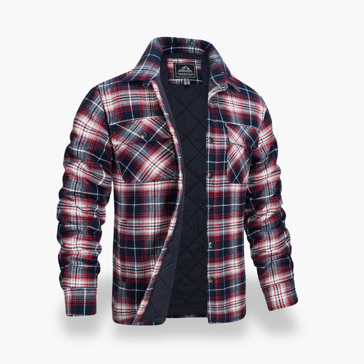 Men's Quilted Flannel Winter Shirt Jacket | Altivaro