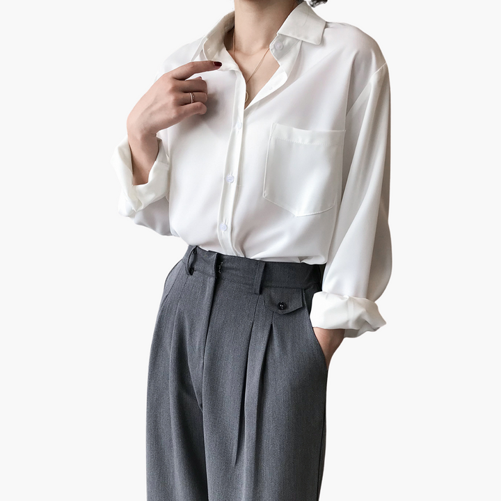 Camicia da Donna in Seta con Colletto e Taschino | Altivaro