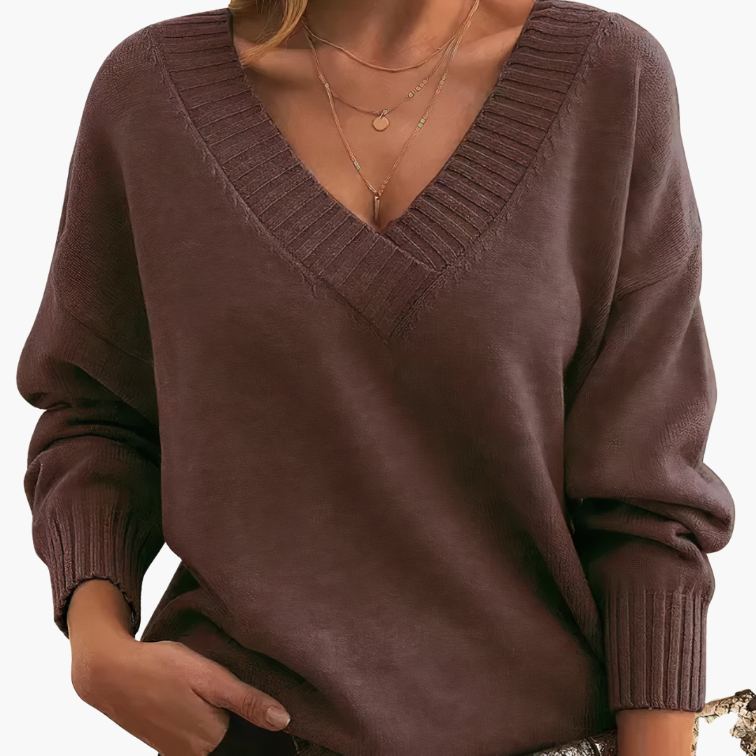Maglione Donna Viscosa Collo a V | Altivaro