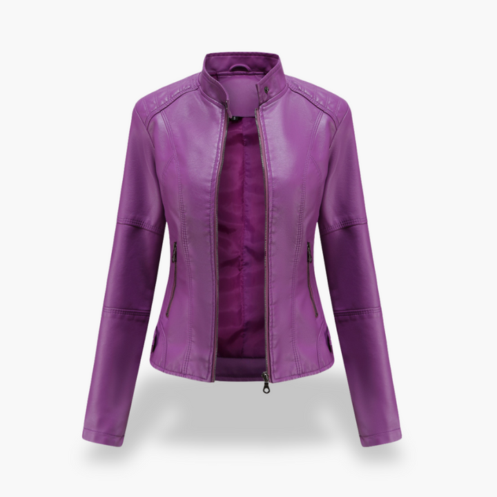 Giacca Donna Ecopelle Slim Fit con Zip Frontale | Altivaro