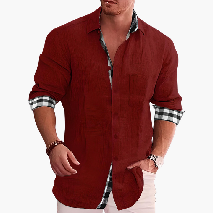 Camicia Uomo Casual in Lino a Maniche Lunghe | Altivaro