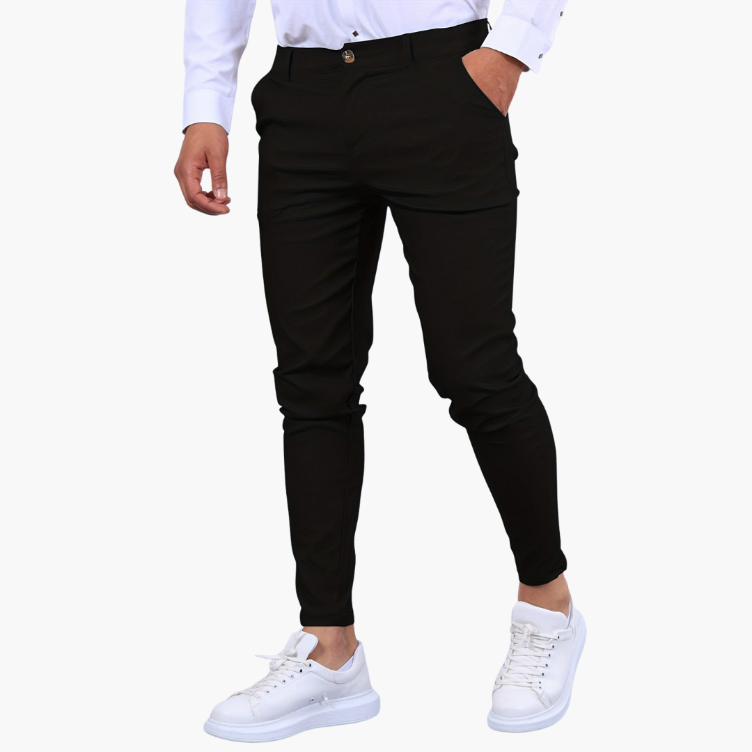 Pantaloni Skinny Fit Uomo con Tasca e Chiusura a Bottone | Altivaro
