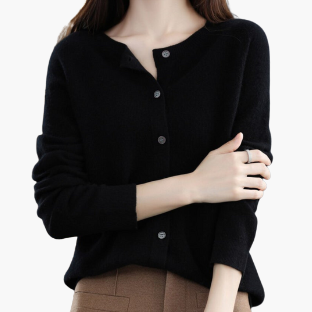 Cardigan Donna Lana Manica Lunga con Bottoni | Altivaro