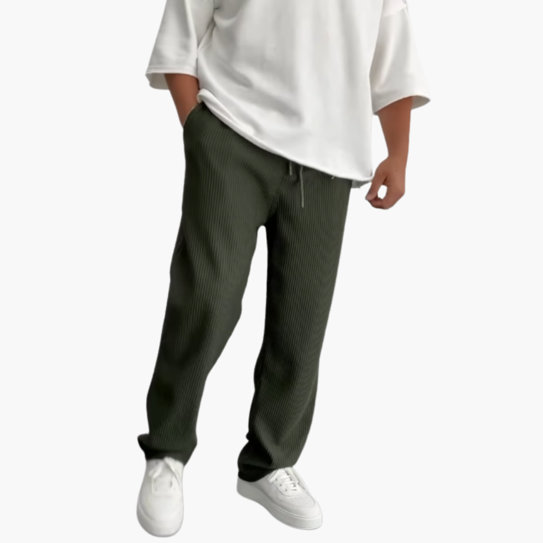 Pantaloni Uomo Plissettati Casual Morbidi Vita Elastica | Altivaro-Altivaro