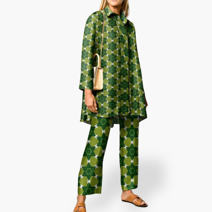 Completo Donna Stampa Manica Lunga Pantaloni | Altivaro