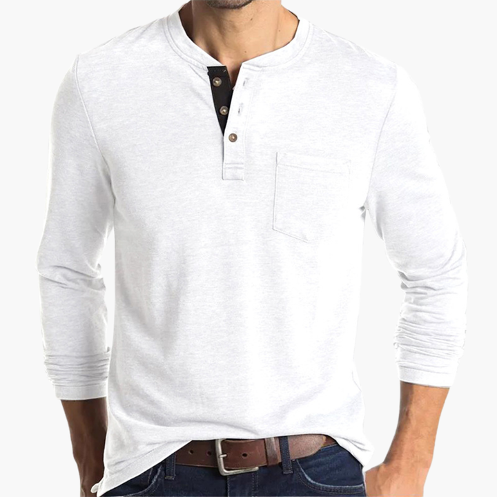 Men's Long Sleeve Henley Shirt | Altivaro