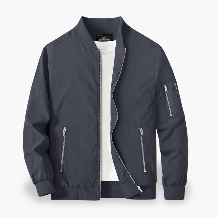 Men's bomber jacket with side zipper | Altivaro