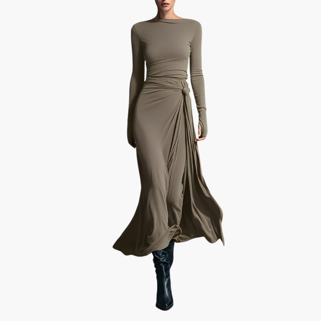 Abito Donna Lungo Drappeggiato Elegante | Altivaro