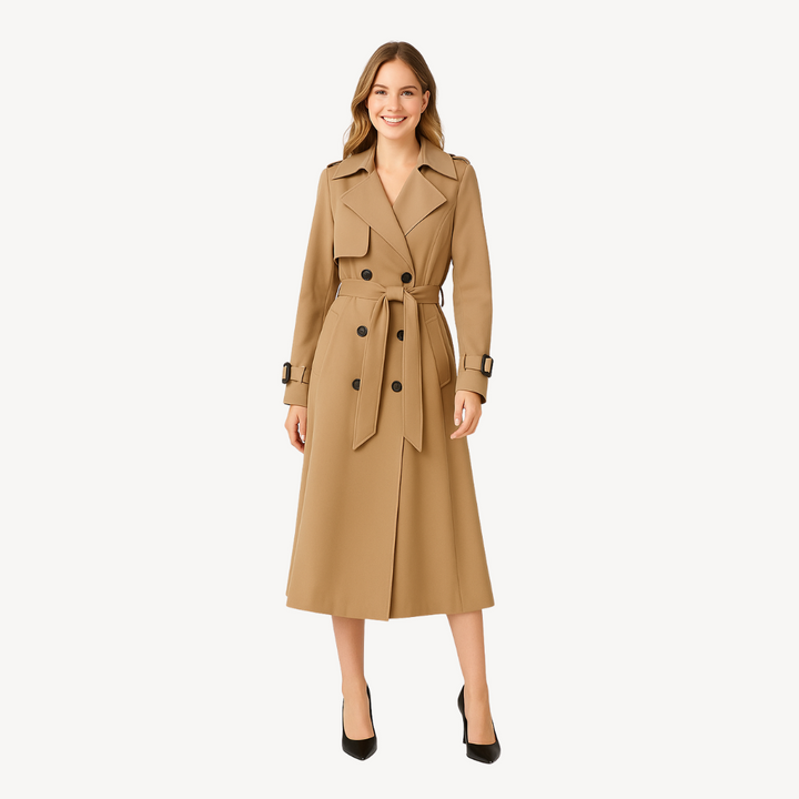 Trench Donna Lungo Doppiopetto in Cotone | Altivaro