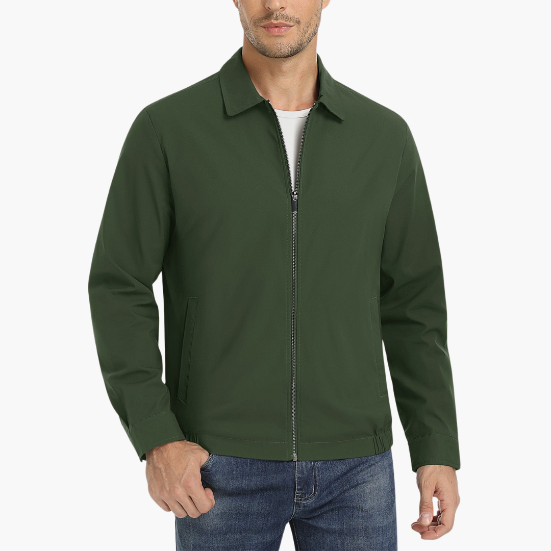 Lightweight Men's Jacket with Stand-up Collar and Zip | Altivaro
