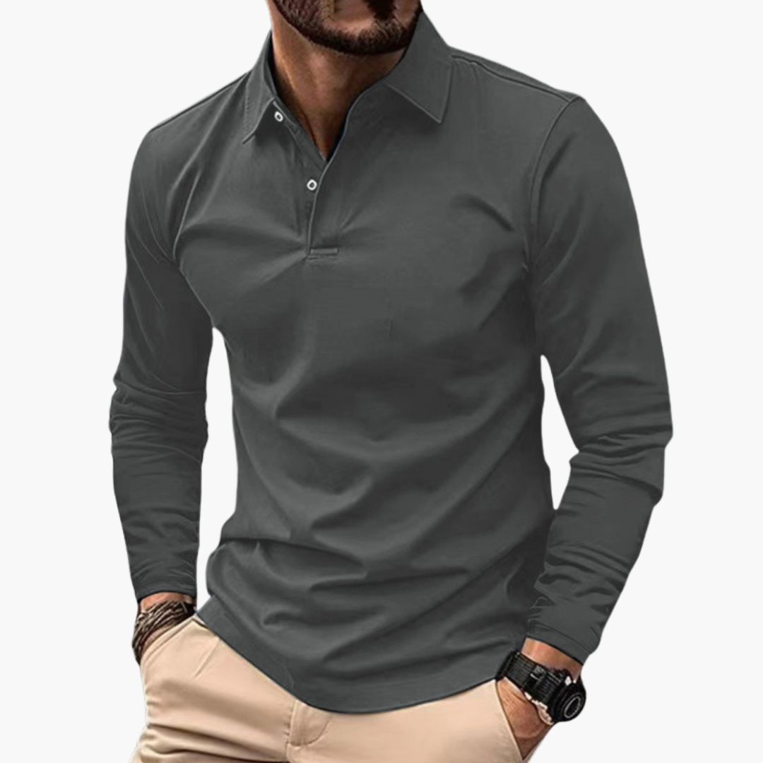 Polo Uomo Maniche Lunghe Cotone | Altivaro-Altivaro