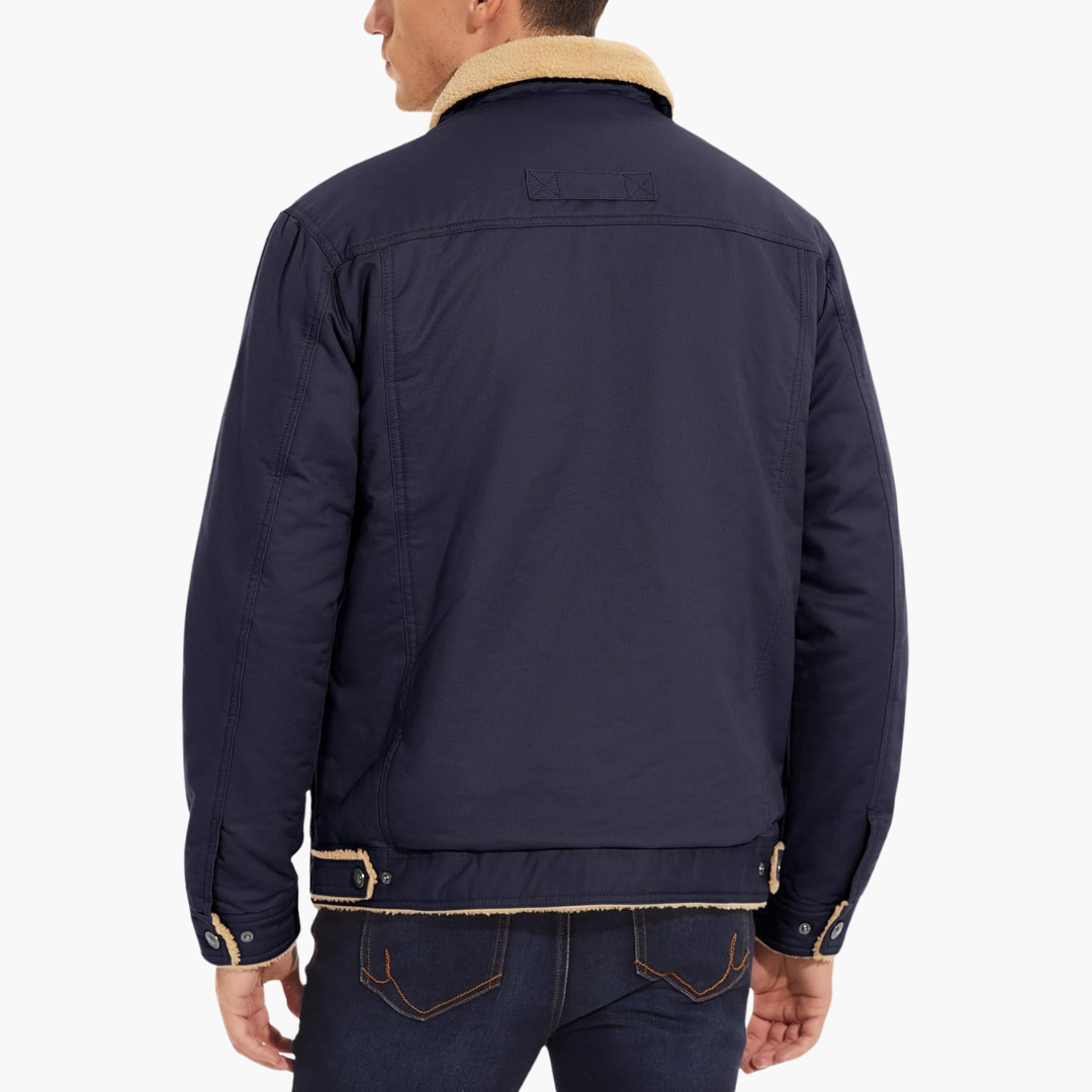 Men's Fleece Jacket with Multifunction Pockets and Sherpa Collar | Altivaro