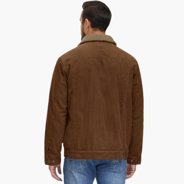 Men's Winter Jacket Corduroy Sherpa Lined | Altivaro