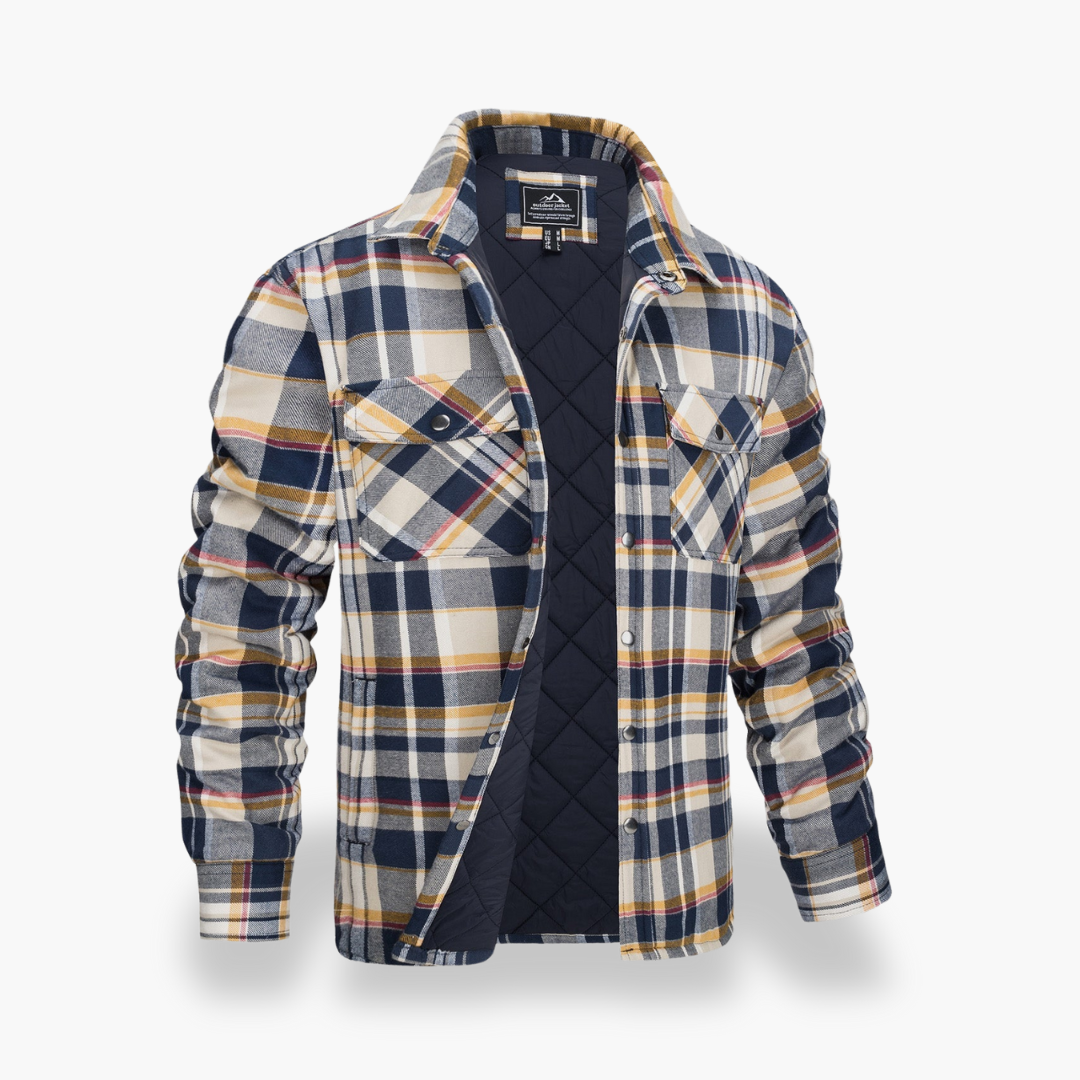 Men's Quilted Flannel Winter Shirt Jacket | Altivaro