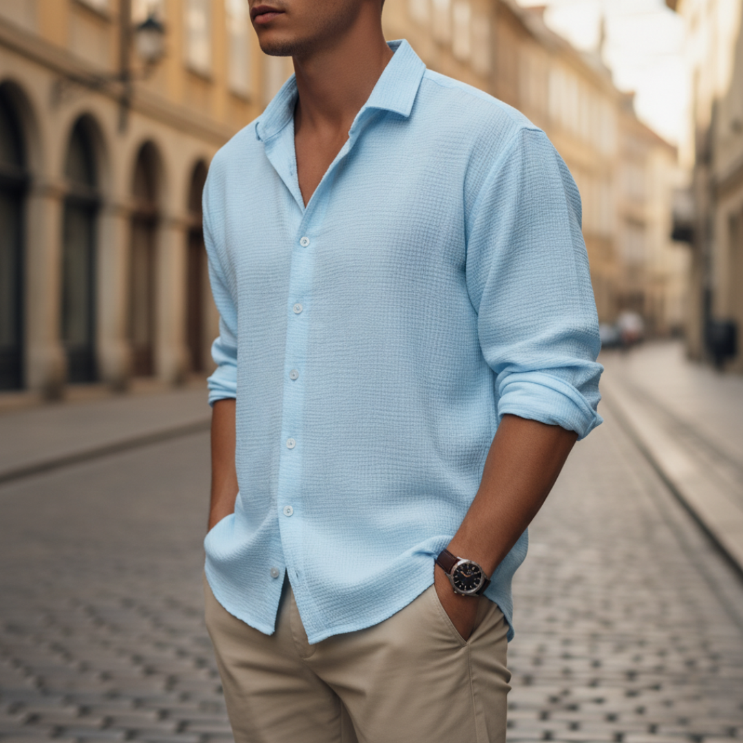 Camicia Uomo Lino Maniche Lunghe | Altivaro