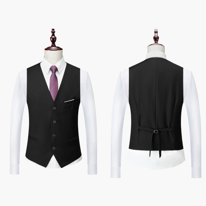 Abito Uomo Elegante 3 Pezzi Slim Fit Poliestere Blu Petrolio Cerimonia | Altivaro-Altivaro