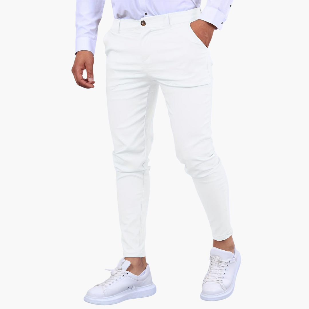Pantaloni Skinny Fit Uomo con Tasca e Chiusura a Bottone | Altivaro