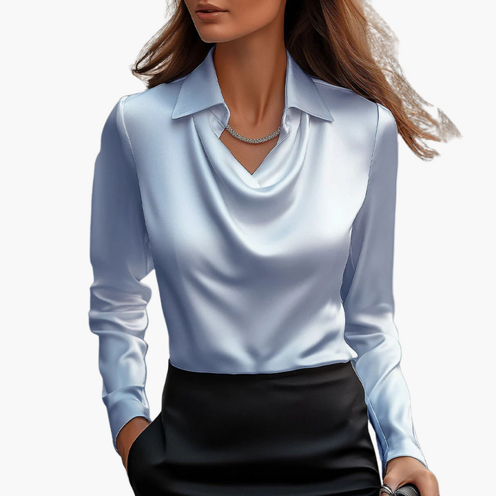Blusa Satinata con Collo alla per Donna | Altivaro