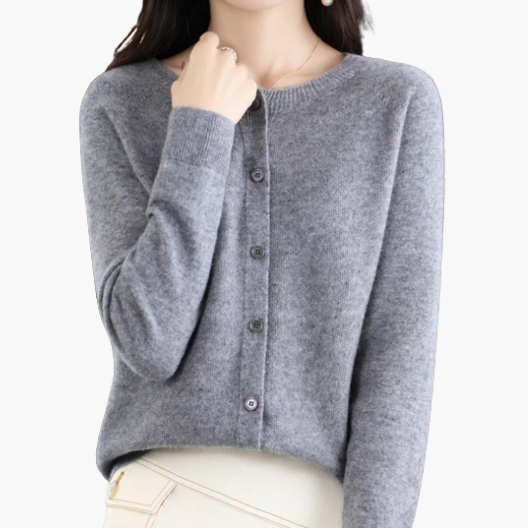 Cardigan Donna Lana Manica Lunga con Bottoni | Altivaro