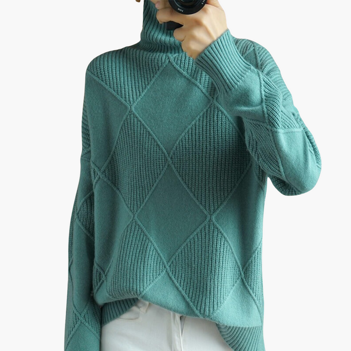 Maglione Dolcevita Donna Lavorato a Maglia  | Altivaro