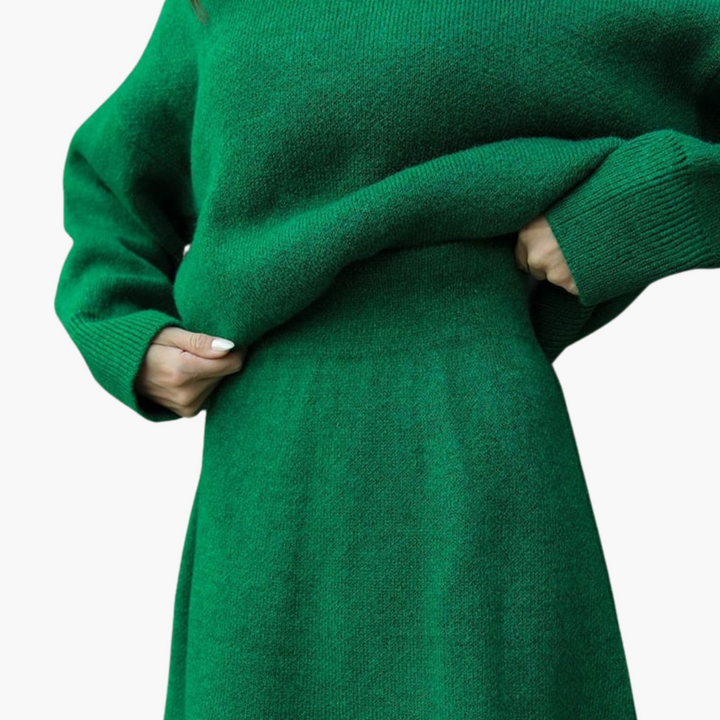 Completo Donna Maglia e Gonna Antracite Lana Sintetica Invernale | Altivaro