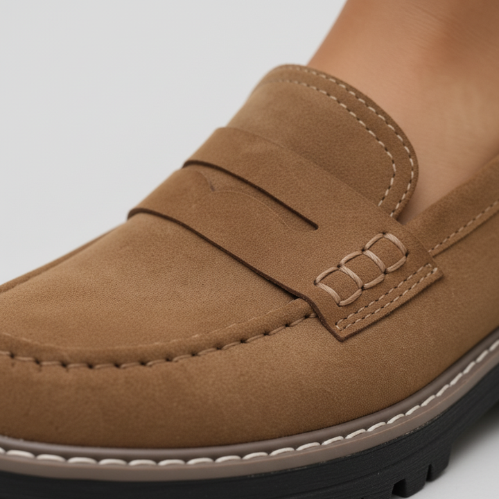 Orthopädischer Damenschuh Mokassin aus Wildleder mit Komfortsohle | Altivaro