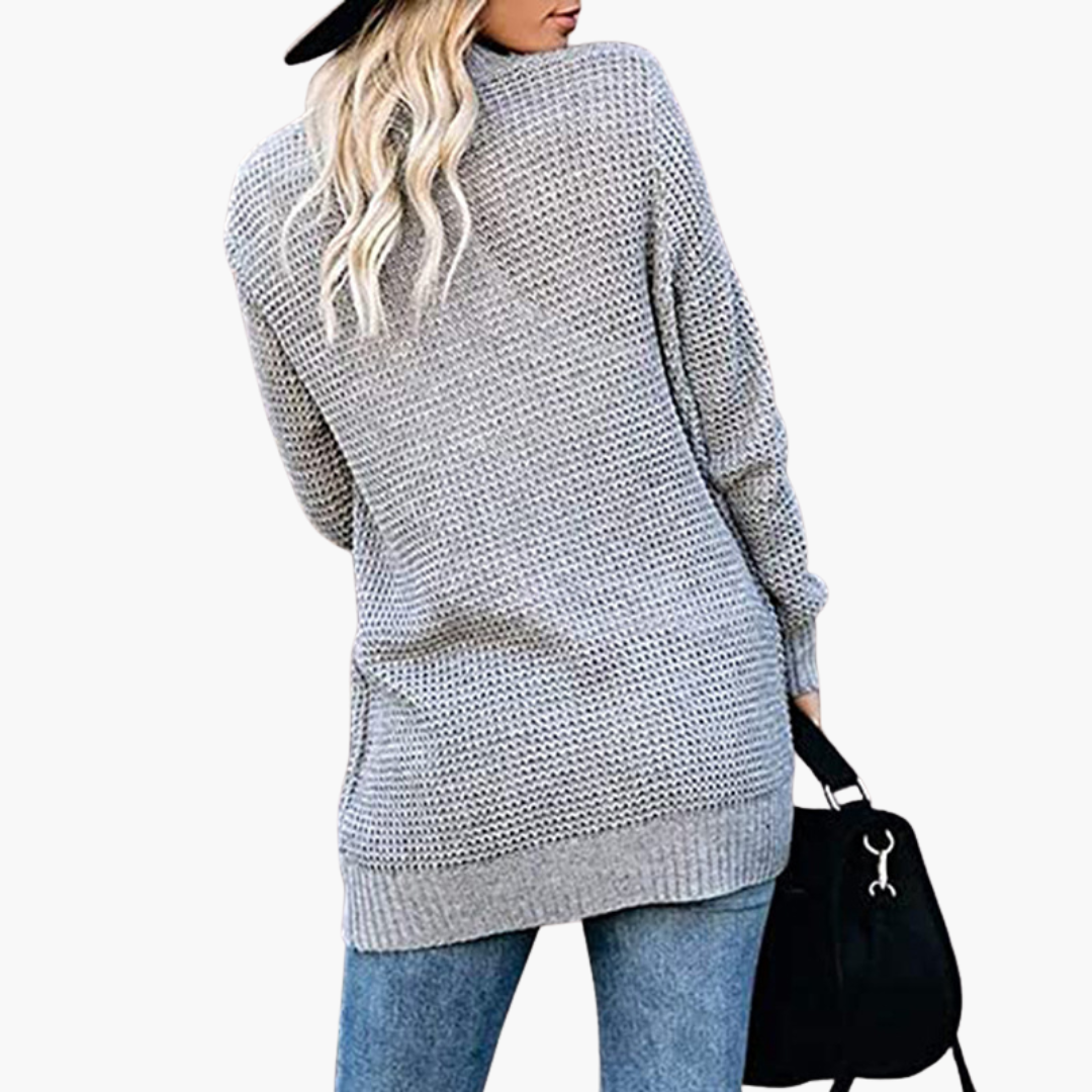 Women's Lightweight Knit Cardigan with Open Pockets | Altivaro
