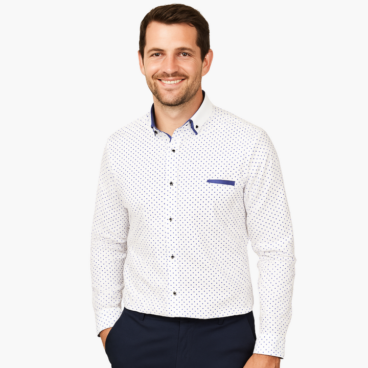 Men's Slim Fit Polka Dot Shirt | Altivaro