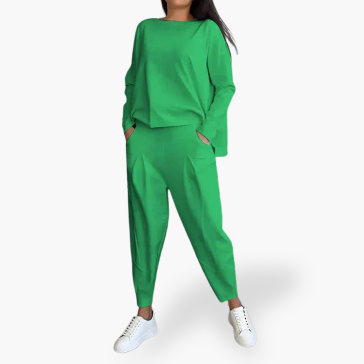 Women's Green Suit with Comfortable Shirt and Pants | Altivaro