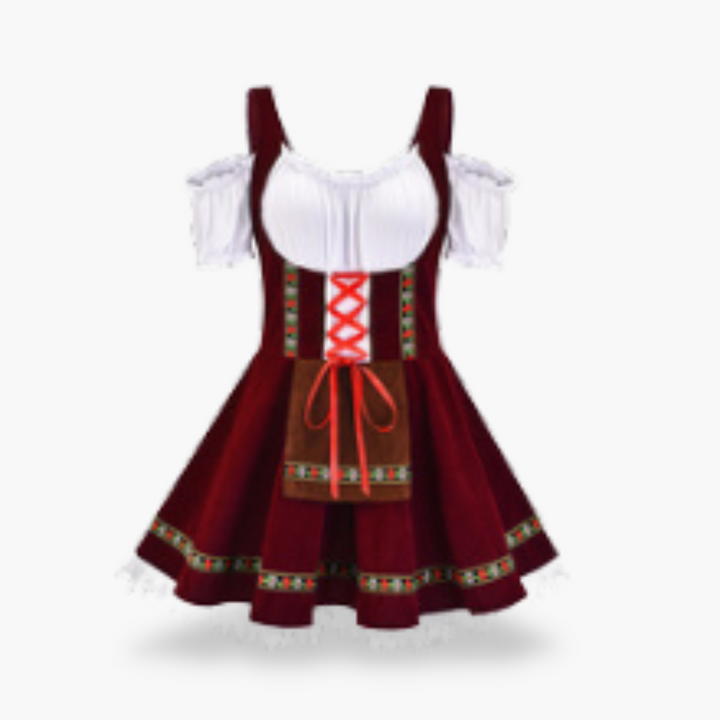 Donna Abito Dirndl con Corsetto e Gonna a Pieghe | Altivaro