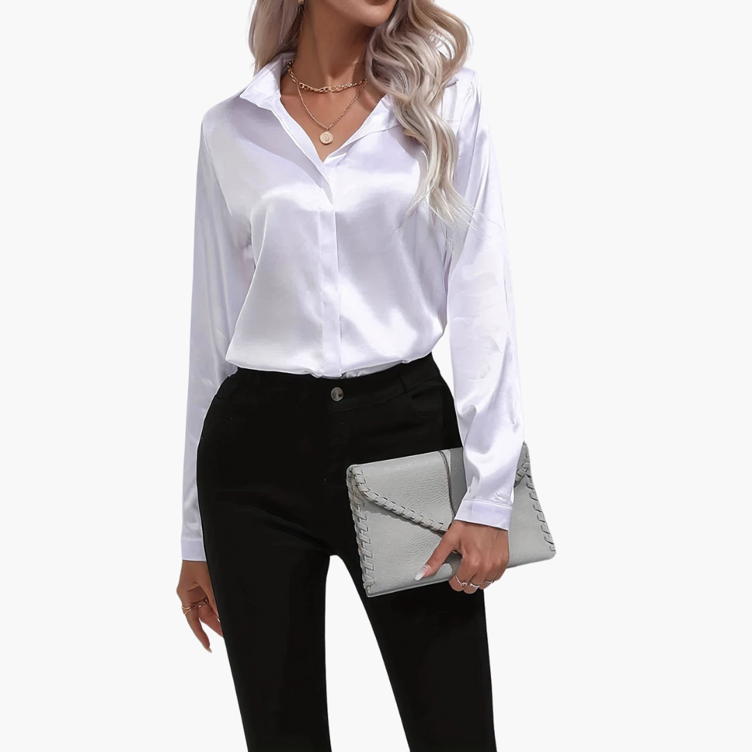 Camicia Donna Elegante in Raso Maniche Lunghe | Altivaro