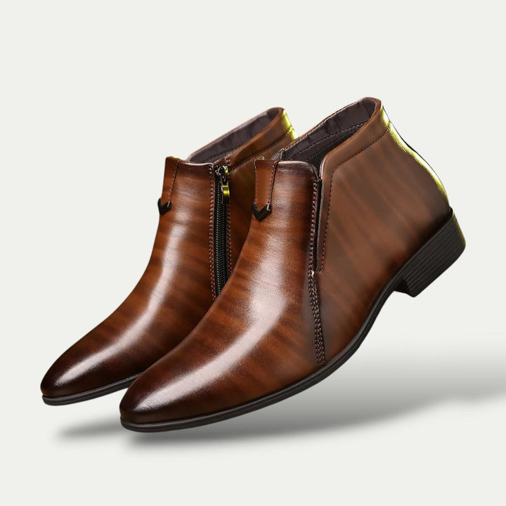 Stivaletti Eleganti Uomo in Pelle Ortopedici con Zip | Altivaro