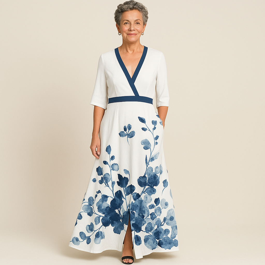 Abito Lungo Floreale Elegante Donna | Altivaro
