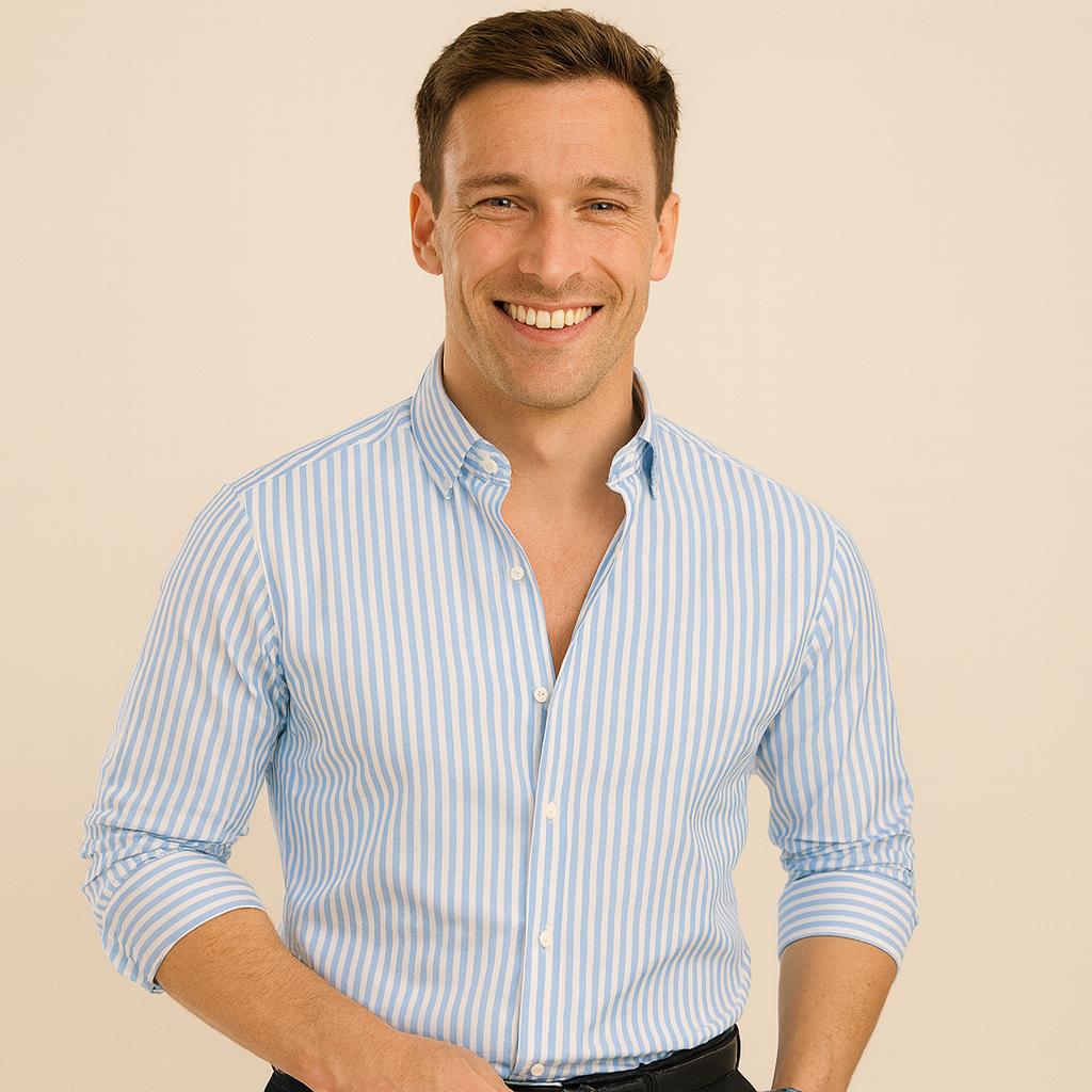 Men's Shirt with Vertical Stripes | Altivaro