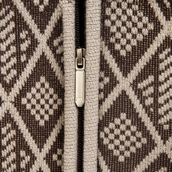 Herren Strickjacke mit Reißverschluss Diamantmuster | Altivaro
