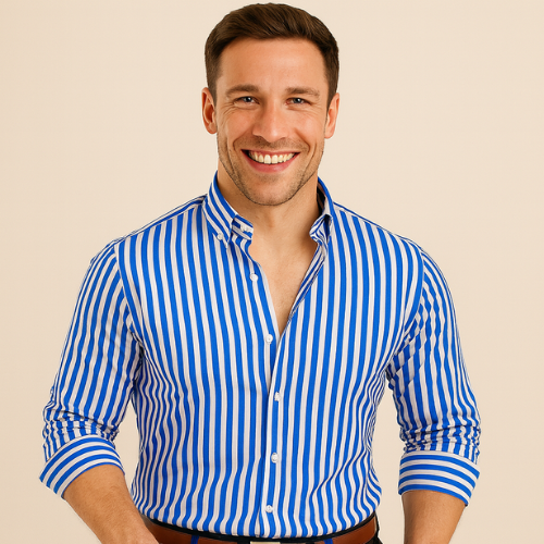 Men's Shirt with Vertical Stripes | Altivaro