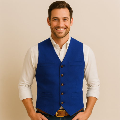 Men's Slim Fit Suede Effect Vest | Altivaro