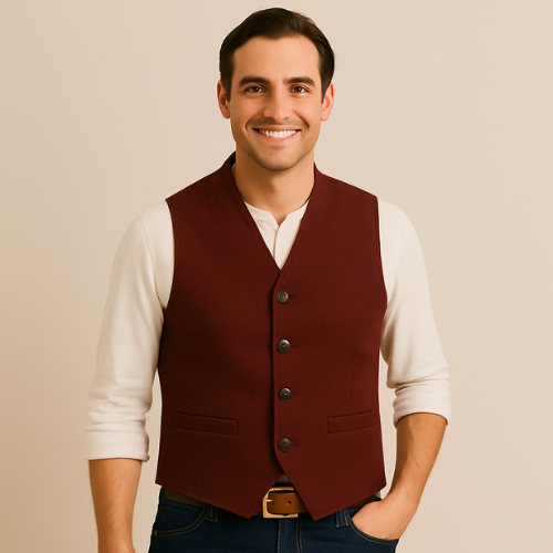 Men's Slim Fit Suede Effect Vest | Altivaro