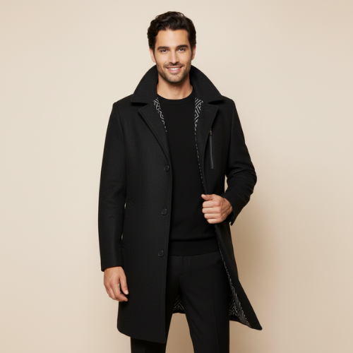 Cappotto Uomo con Bottoni e Dettagli | Altivaro