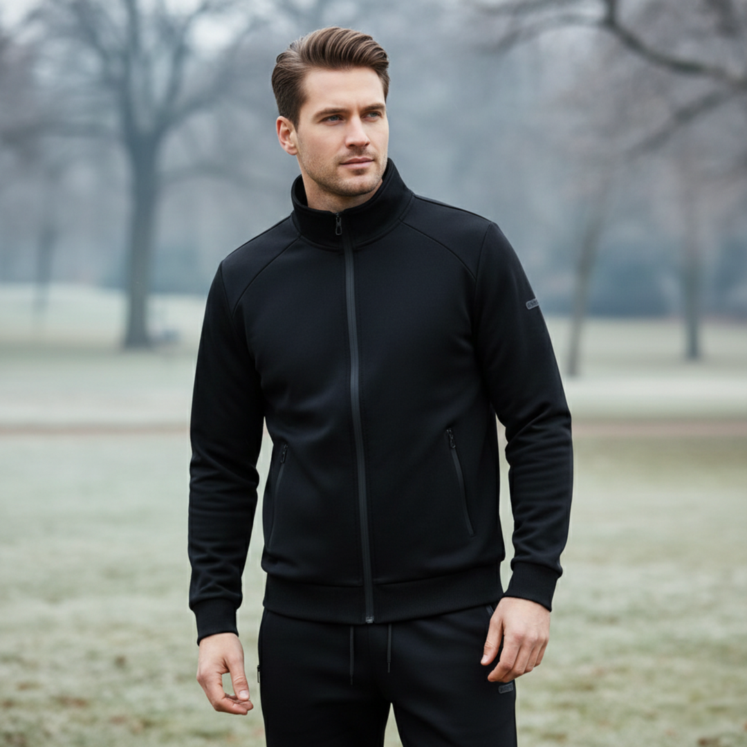 Herren Trainingsanzug aus Baumwolle mit Reißverschluss und Logo | Altivaro