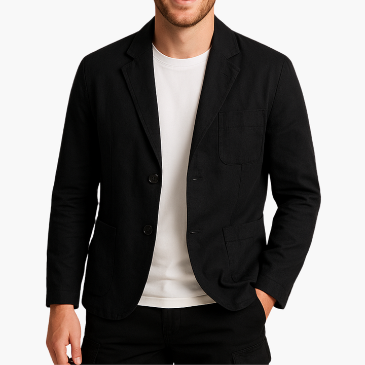 Blazer Uomo Grigio Lino Cotone Casual Leggero | Altivaro-Altivaro