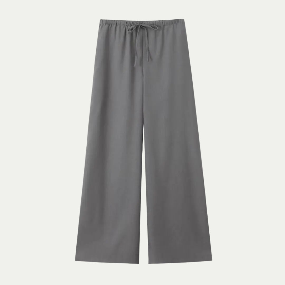 Completo Pigiama da Donna in Seta Satin con Pantaloni Larghi | Altivaro
